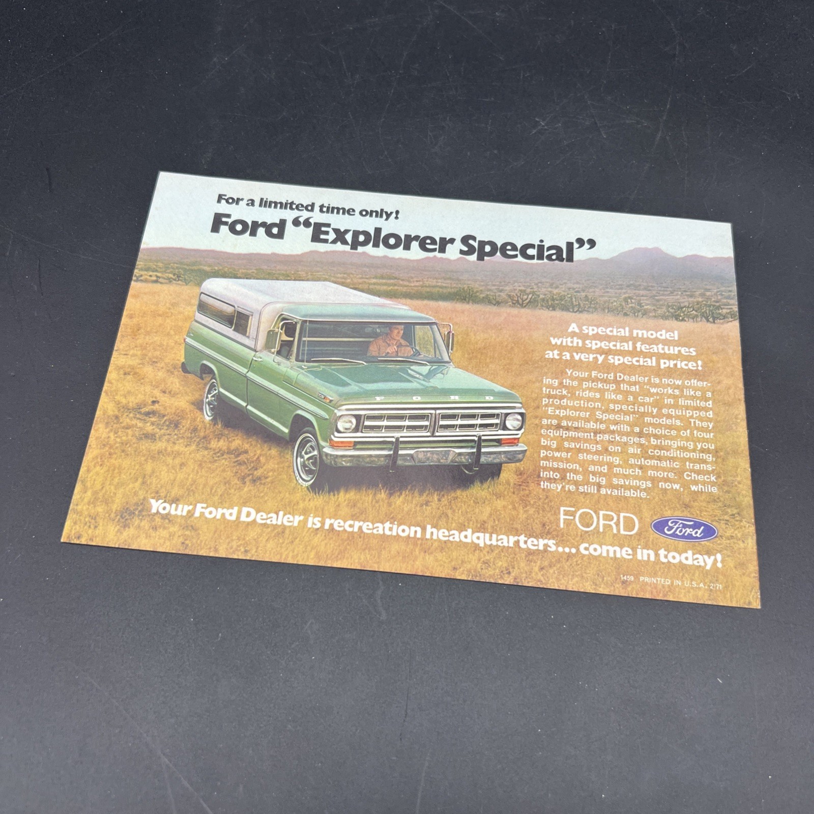 Vtg Orig Dealership Advertising Ford Recreation Vehicle Trailers Camper Brochure
