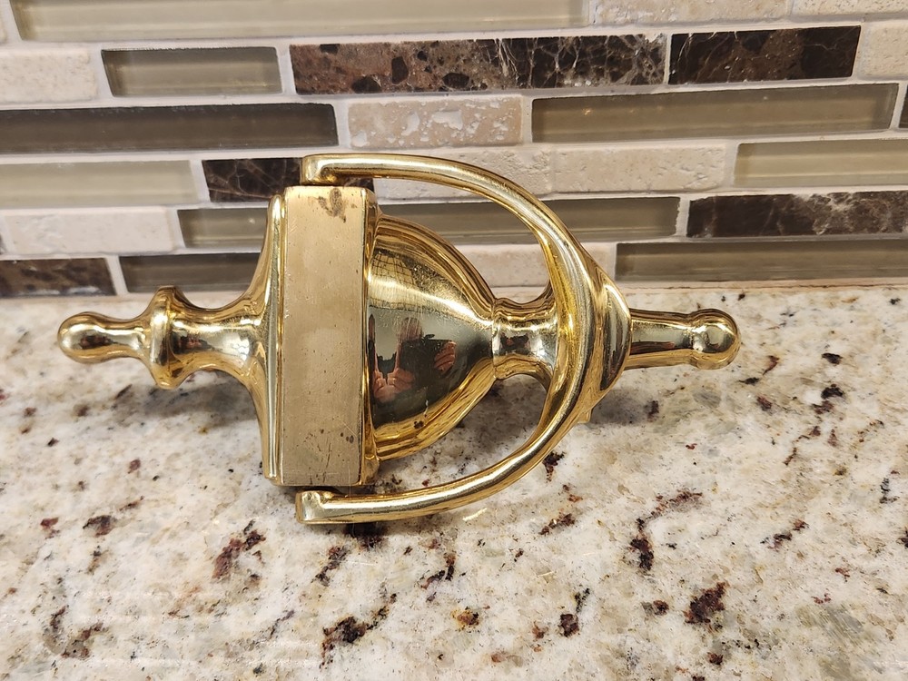 Vintage Solid Brass Door Knocker 7" Colonial Style - Taiwan
