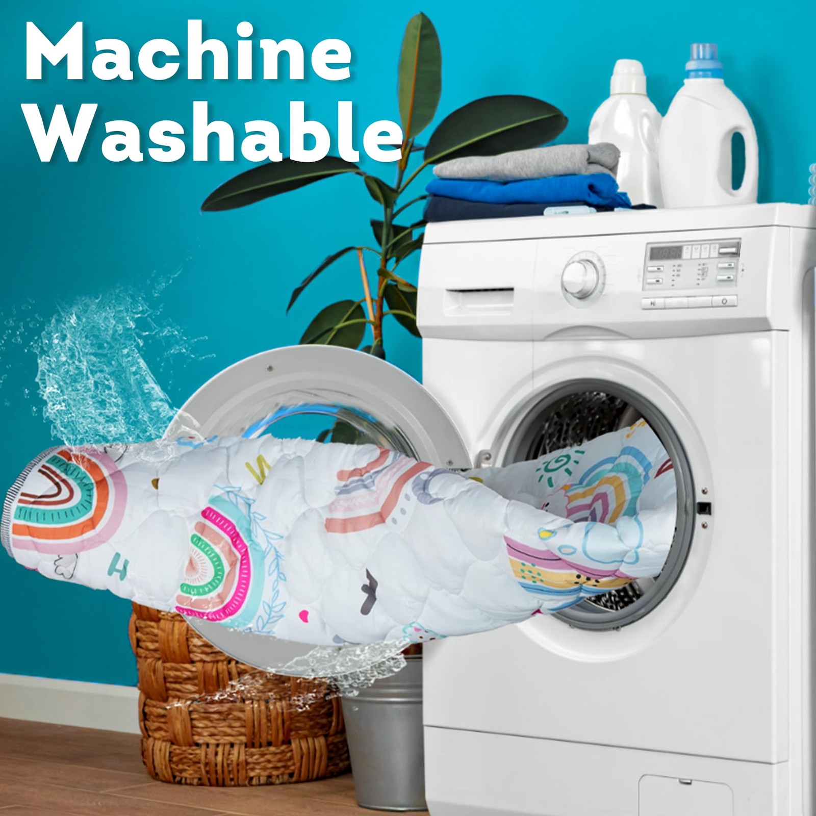 Baby Play Mat，Thick Soft 50" X 50" Playpen mat, Non-Slip and Machine Washable...