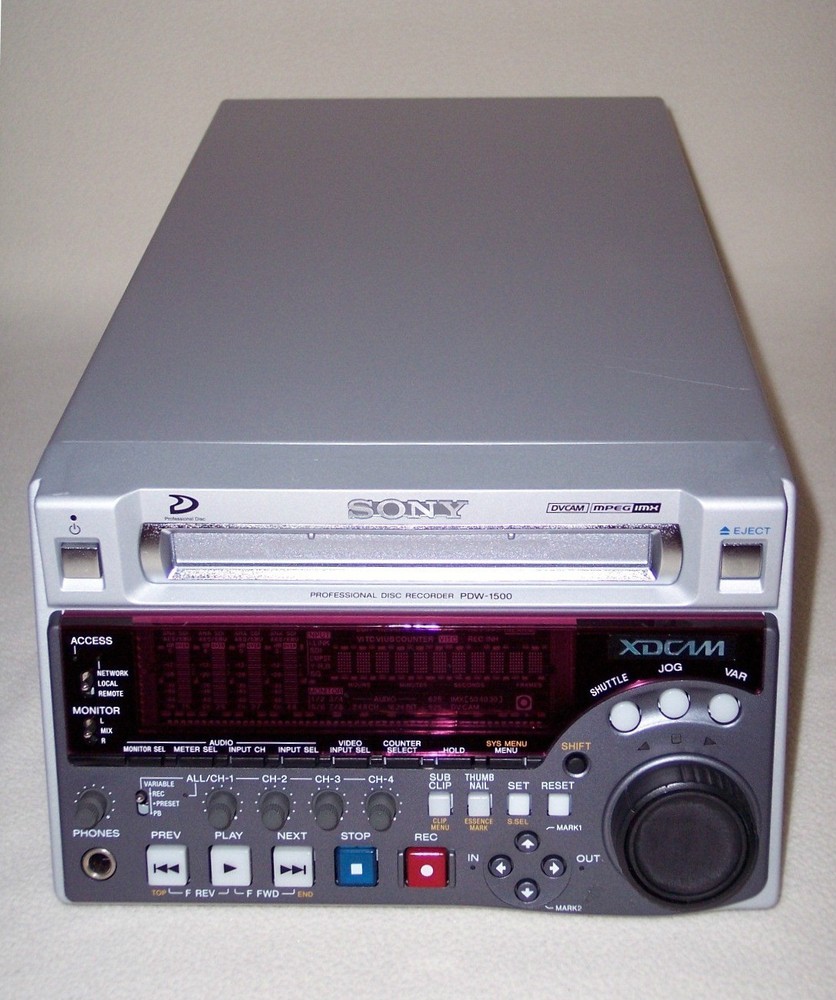 Sony XDCAM Recorder PDW-1500 Player Compact Deck