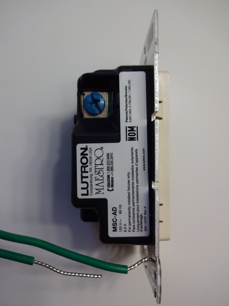 Lutron Maestro MSC-AD-ES 8.3 Amp Max Led Dimmer Eggshell