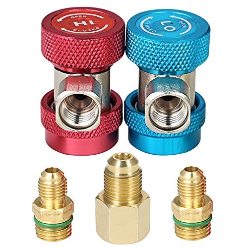 Adjustable R134a Quick Coupler High Low Conversion Adapter Fittings,