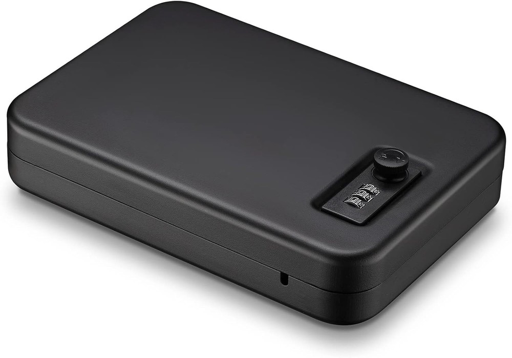 Portable Travel Pistol Safe with Combination Lock - Secure Storage for Valuables