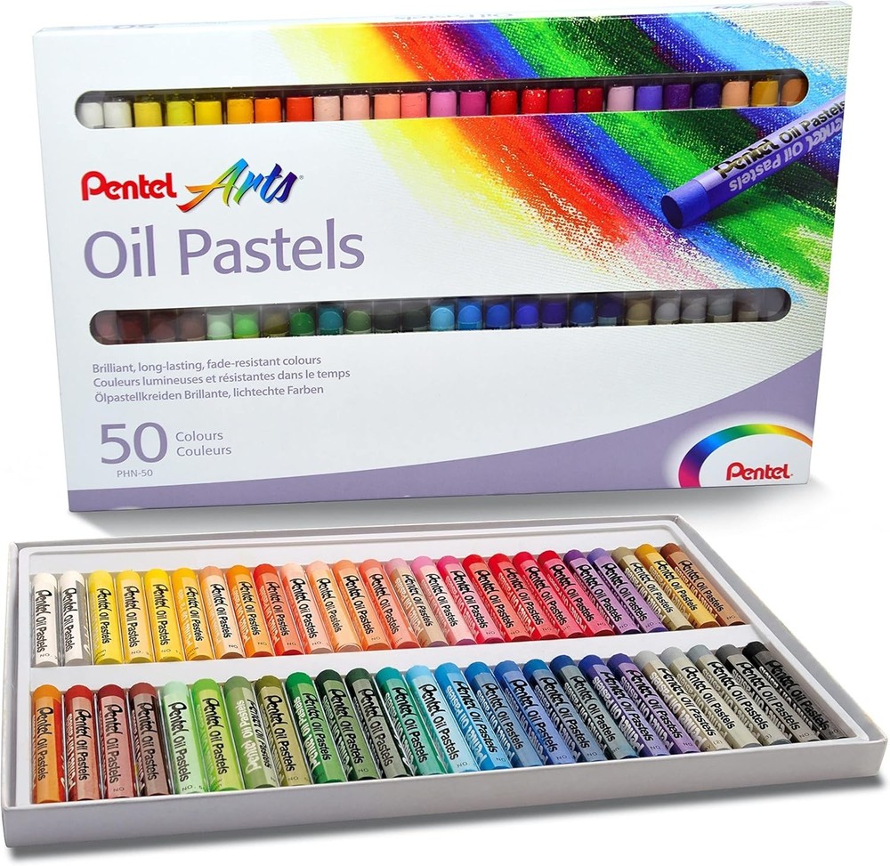 50-Count Blendable Oil Pastel Set - Perfect for Creative Expression and Art