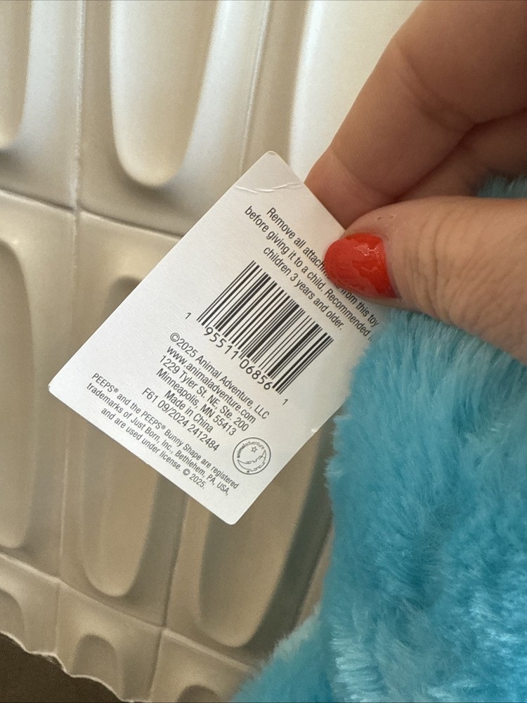 Peeps Bunny Plush Blue 16"