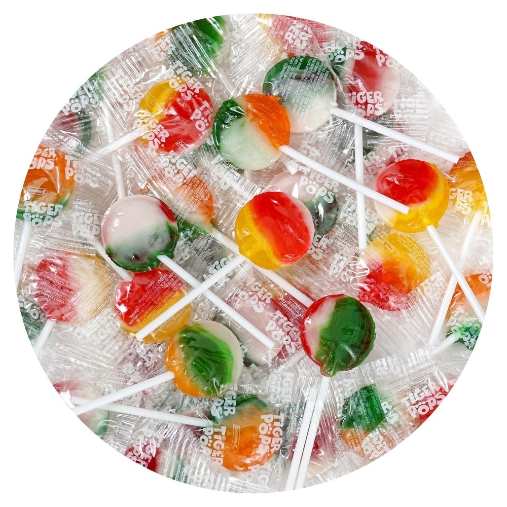 TigerPops lollipops, 2 Pound Bulk Candy (Approx. 75 pcs.), Individually Wrapped