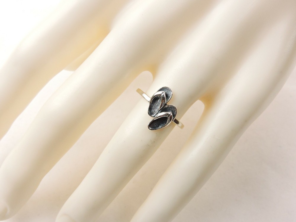 Sterling Silver Flip Flops Ring - Free Gift Packaging