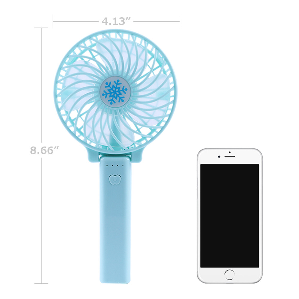 Portable Rechargeable Fan Mini Handy Fan Pocket Size Air Cooler USB w/ Battery