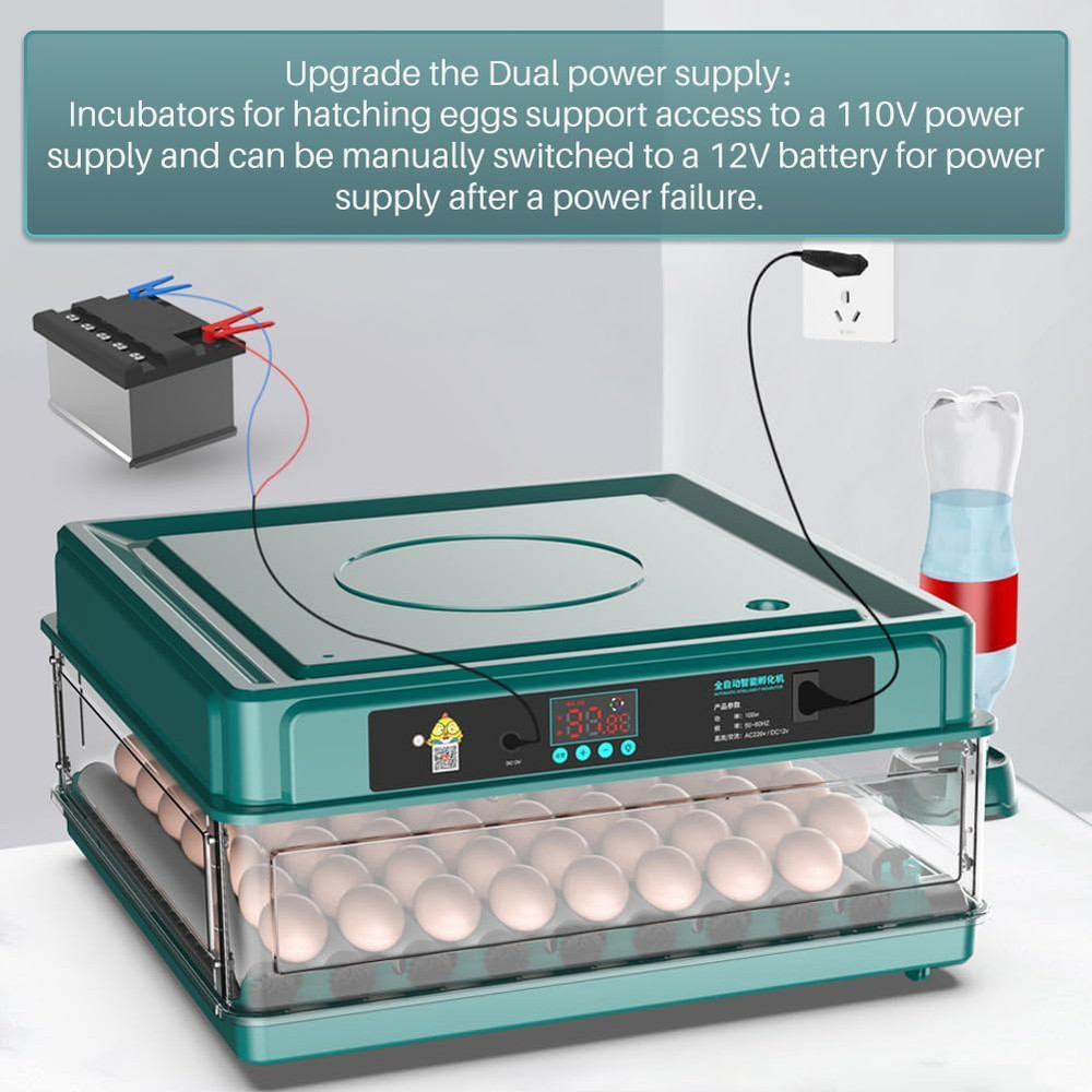 Automatic Egg Incubator 12-38 Egg Digital Poultry Hatcher Machine Ith Automatic