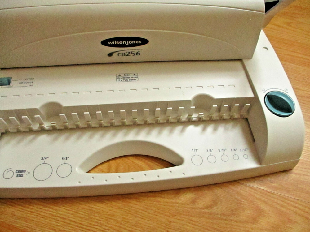 Wilson Jones CB256 Manual Precision Comb Binding System Machine 15-Sheet Punch