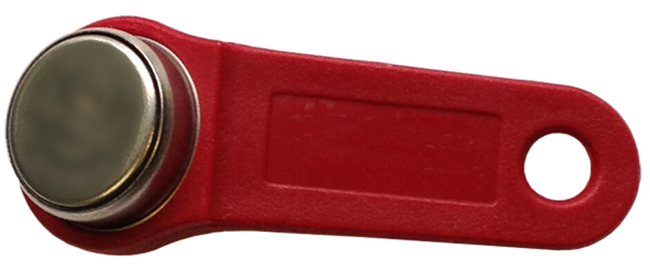 Red Keytabs iButtons for iButton Exaktime Job Site Time Clock