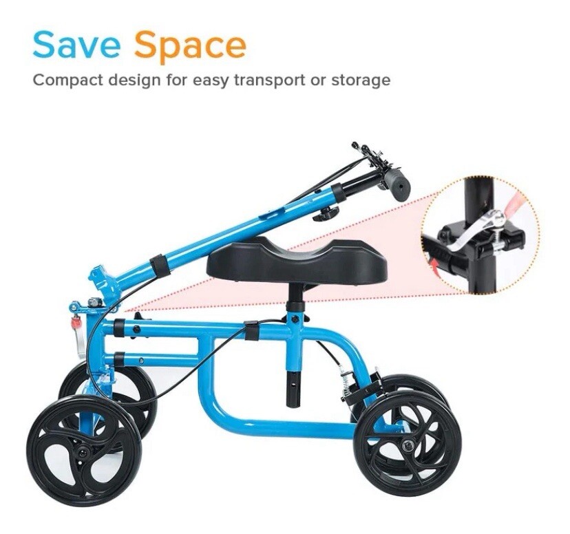 ELENKER Steerable Knee Walker With Dual Braking System