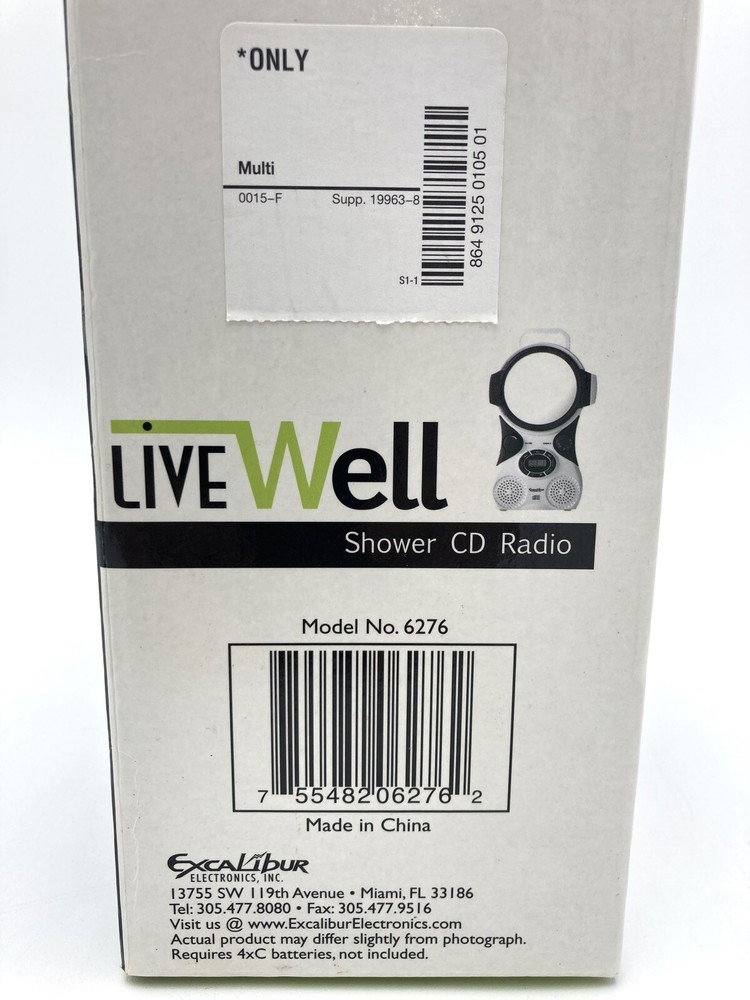 live well shower cd player New In Open Box