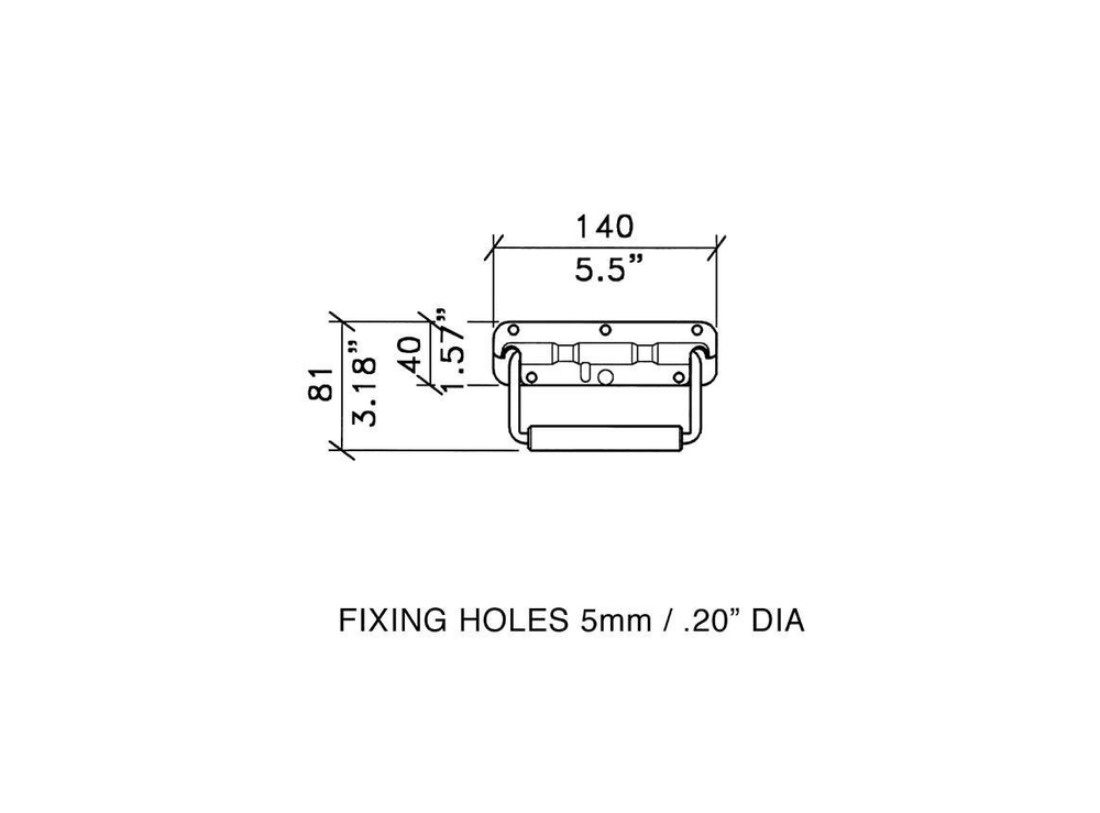 Penn Elcom Metal Sprung Surface Handle with 9/16" Grip (Pair)