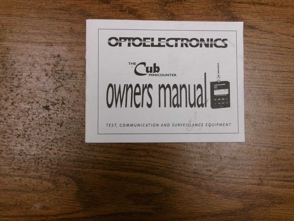 OPTOELECTRONICS CUB Frequency Counter manual