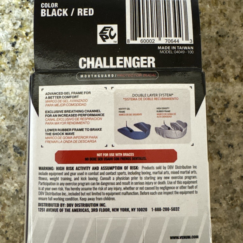 Venum Challenger Mouthguard - Red/Black