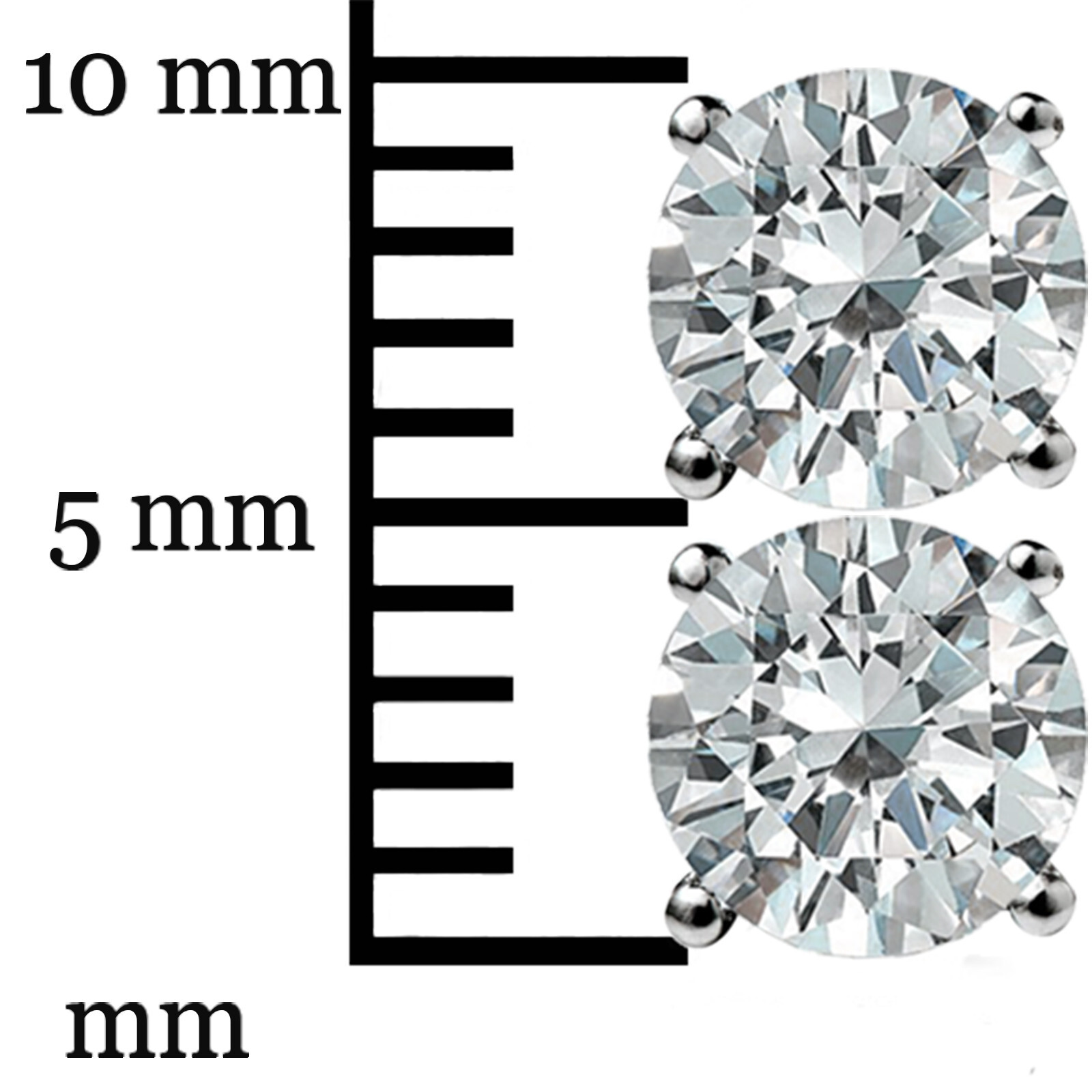 REAL 14K WHITE GOLD 1.00 CT BRILLIANT CUT GRA MOISSANITE STUDS SCREW-BACK GIFT