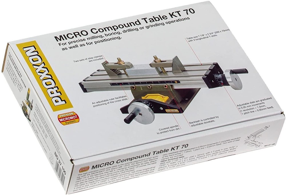 Proxxon 27100 MICRO compound table KT 70 NEW