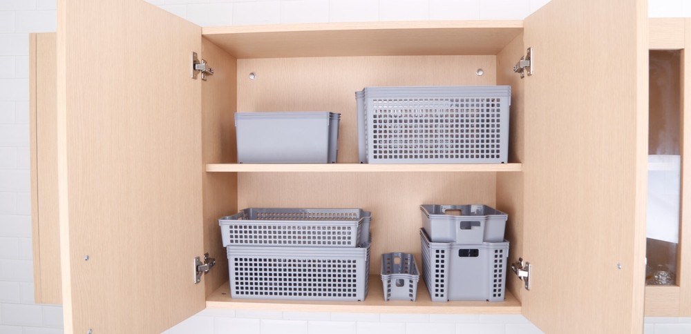 NEPA Market Stackable Turn-Around 3 Storage Baskets Set 15" x 11" x 7"