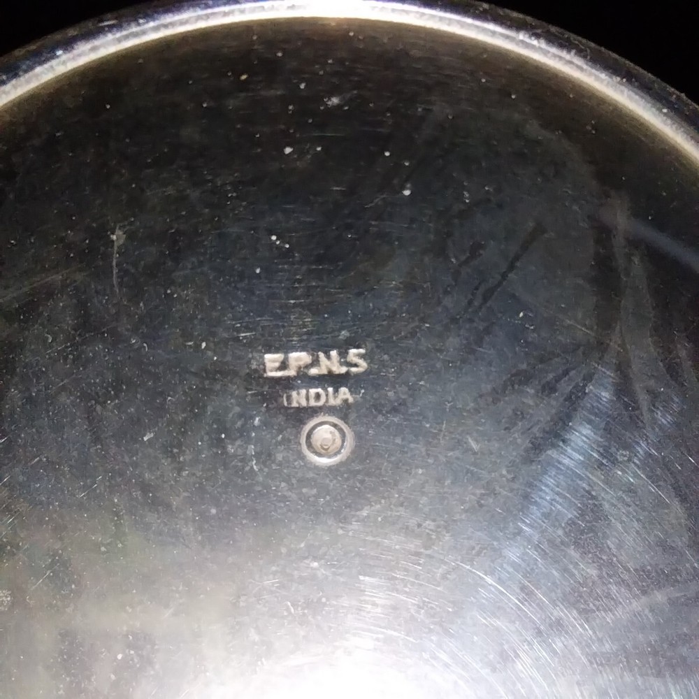 Vintage Silver Plated Elegant Floral Barrel Mug In Box E.P.N.S