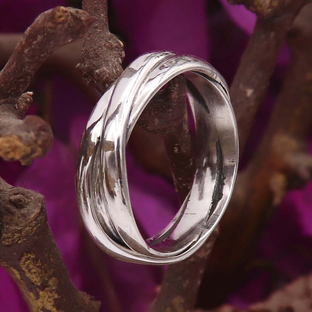 Solid 925 Sterling Silver Band Ring Wrap Statement Handmade Ring All Size