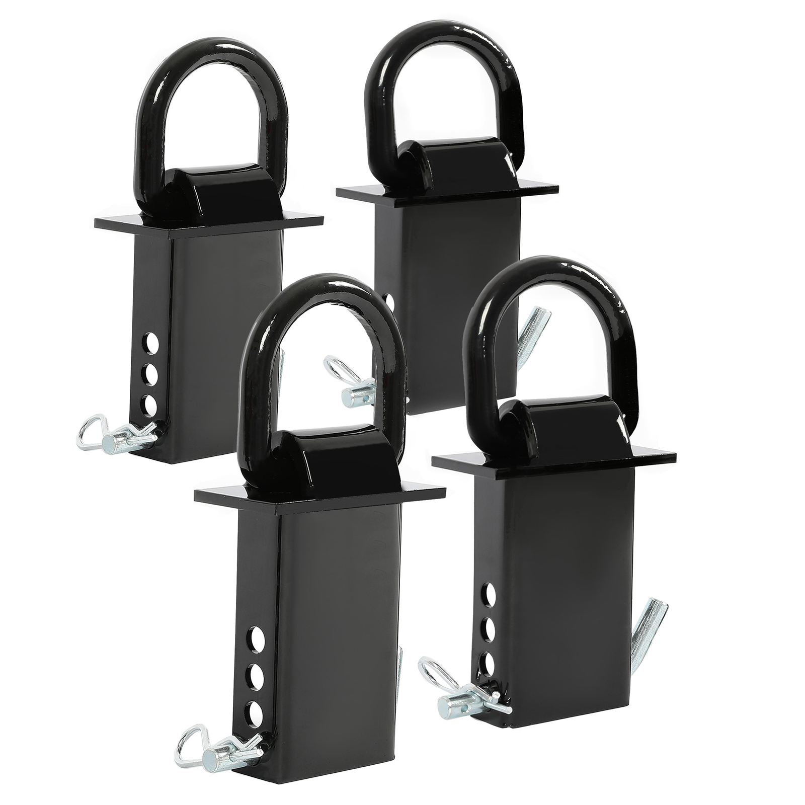 4X Standard 2"x4" Heavy Duty Trailer Adjustable Stake Pocket D Ring Zinc Coated