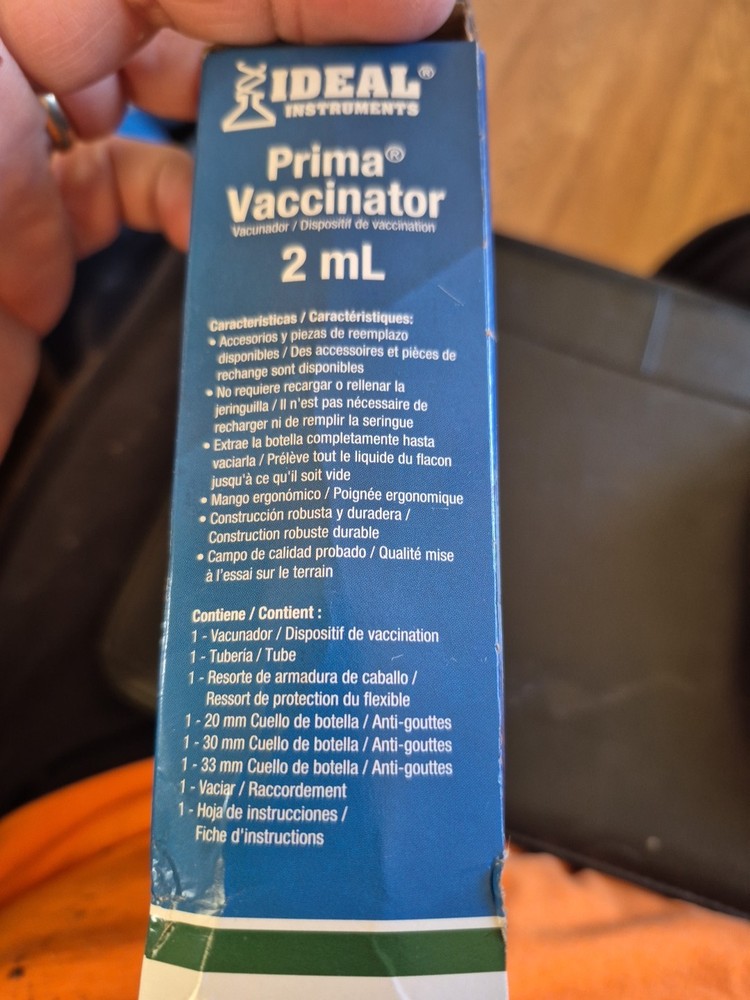 Prima Adjustable Vaccinator Syringe 6ml with 3 Drawoffs