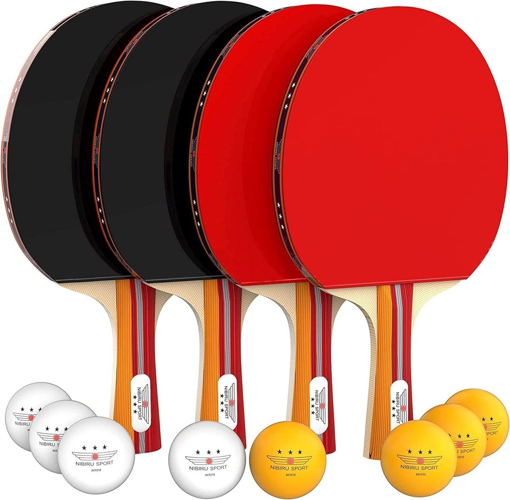 Professional Ping Pong Paddle Sets 2 Paddle/4 Paddle Table Tennis Set