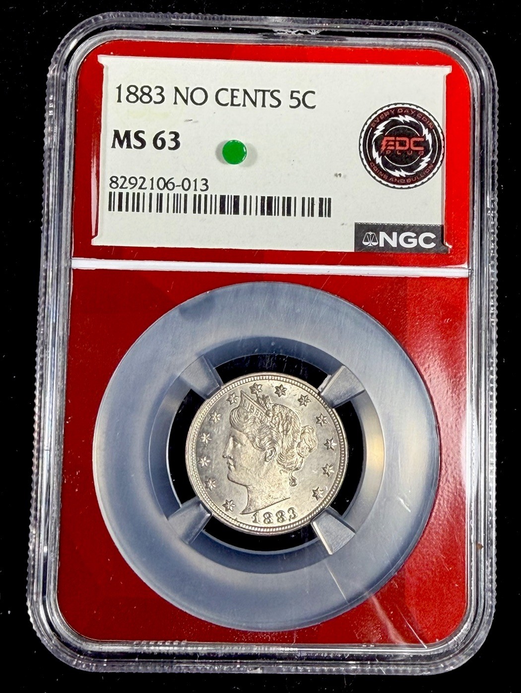 1883 Liberty V Nickel No Cents NGC MS63 Choice Uncirculated
