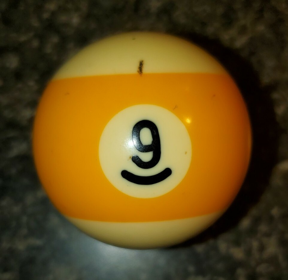 Replacement Regulation Pool Ball 9 Striped Yellow Ball