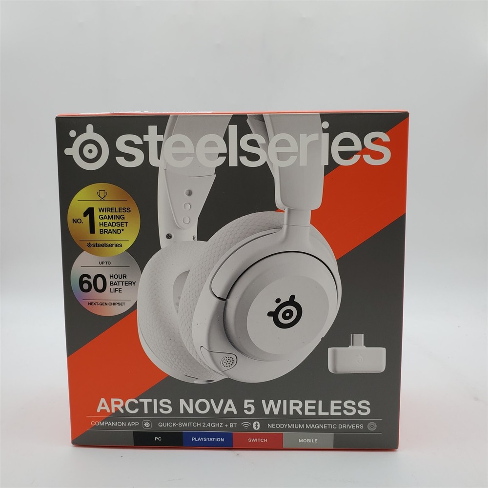 SteelSeries Arctis Nova 5 Wireless Multi-System Gaming Headset — White