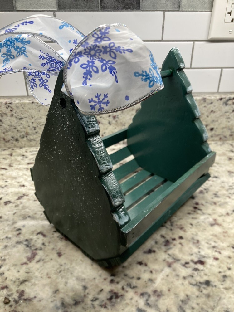 Evergreen Winter Tree Basket-Hand Crafted Pine