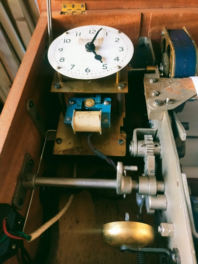 Unusual 1960's Simplex Electric Time Recorder Clock