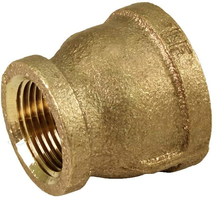 Brass Reducing Coupling with Female NPT Threaded Ends Lead Free 2 1/2" x 1"