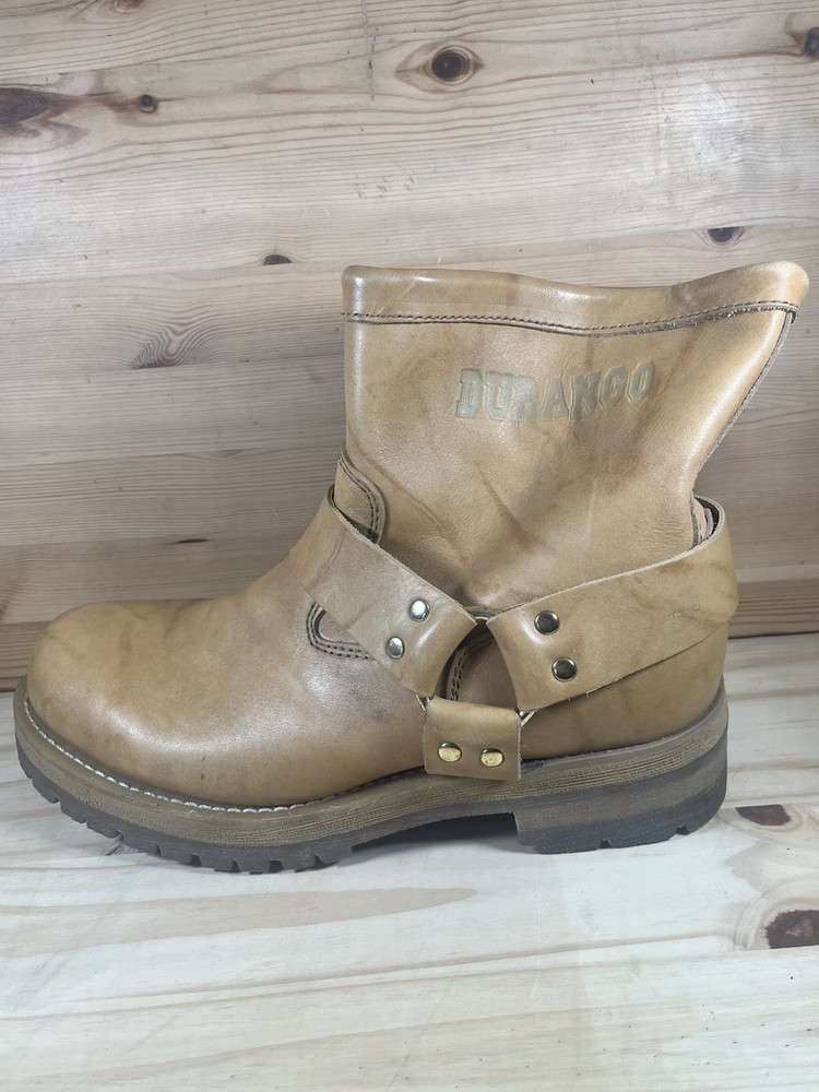 Durango Ankle Harness Boots Tan leather Logger Engineer Sz 11 E Preowned