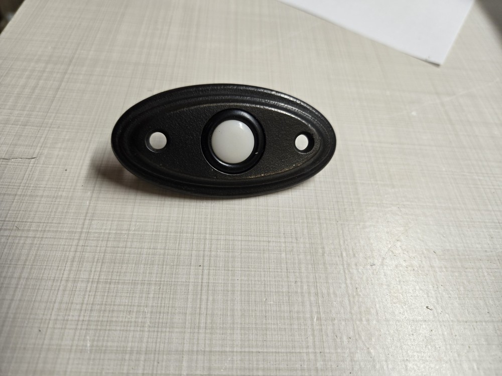 Medium Bronze oval door bell button (No mounting screws)