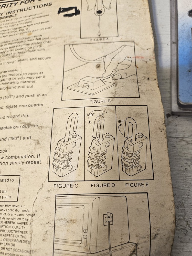 Vintage Technalock Mounting Plates Surface Preparation Kit Nos Buisness Security