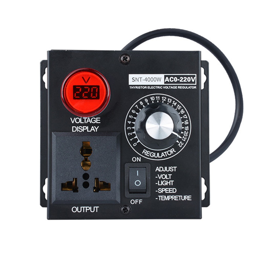 AC 120V~220V 4000W 15A Motor Variable Speed Controller Volt Regulator Dimmer