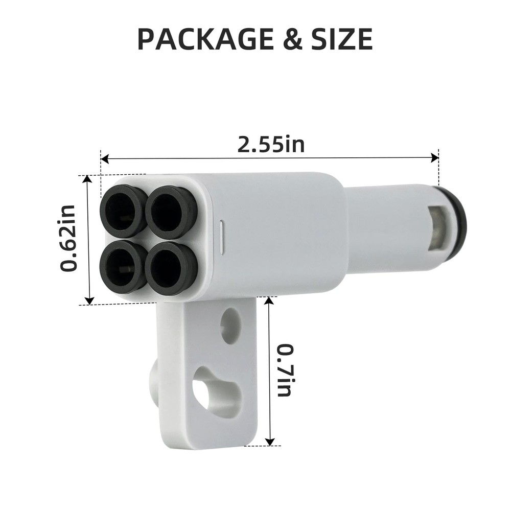 YIBEICO 4-in-1 PTFE Adapter Replacement for Bambu lab white