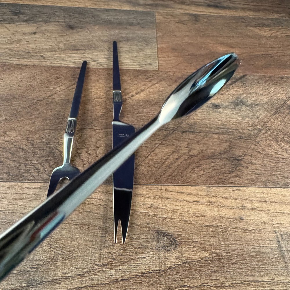 Imperial Cocktail Server Set ARTHUR SALM Arches Pattern Olive Fork Knife Spoon