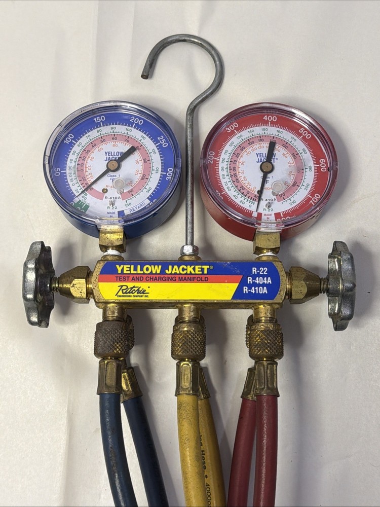 Yellow Jacket Mechanical Manifold Gauge Set, 2-Valve