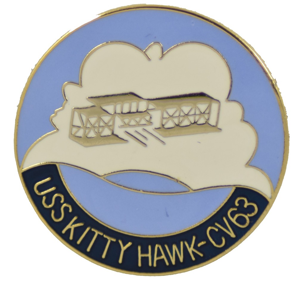 USS KITTY HAWK HAT PIN