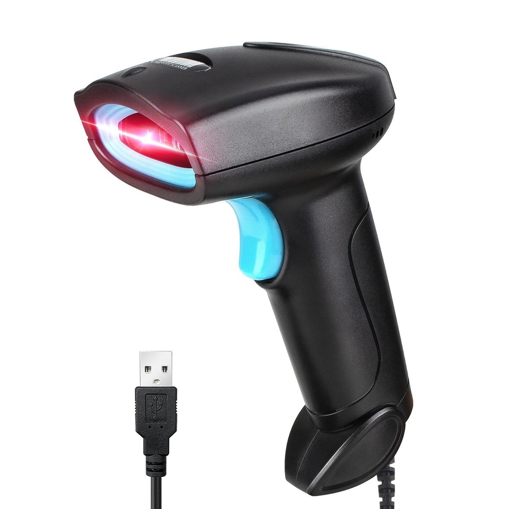 JIAN BOLAND Barcode Scanner USB 1D Wired CCD Barcode Reader Supports Screen Scan