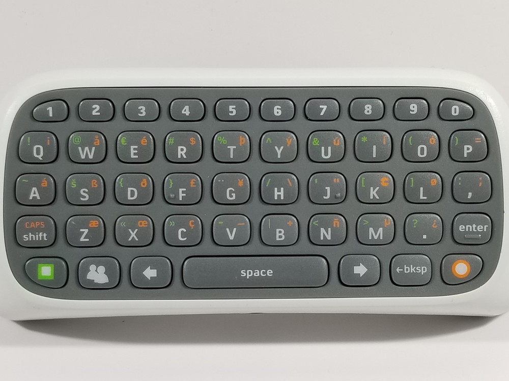 ¤ Official White Chat Pad Controller Keyboard Wired Microsoft Xbox 360 OEM Work*