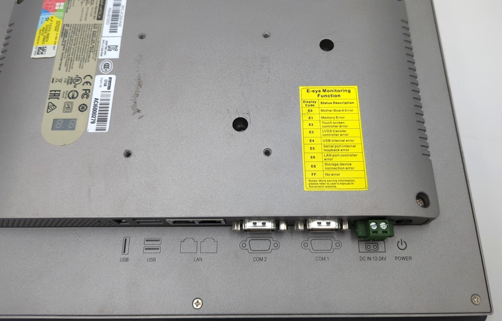 Advantech PPC-3120S-RAE 12.1in Panel PC Windows 10 Pro Used