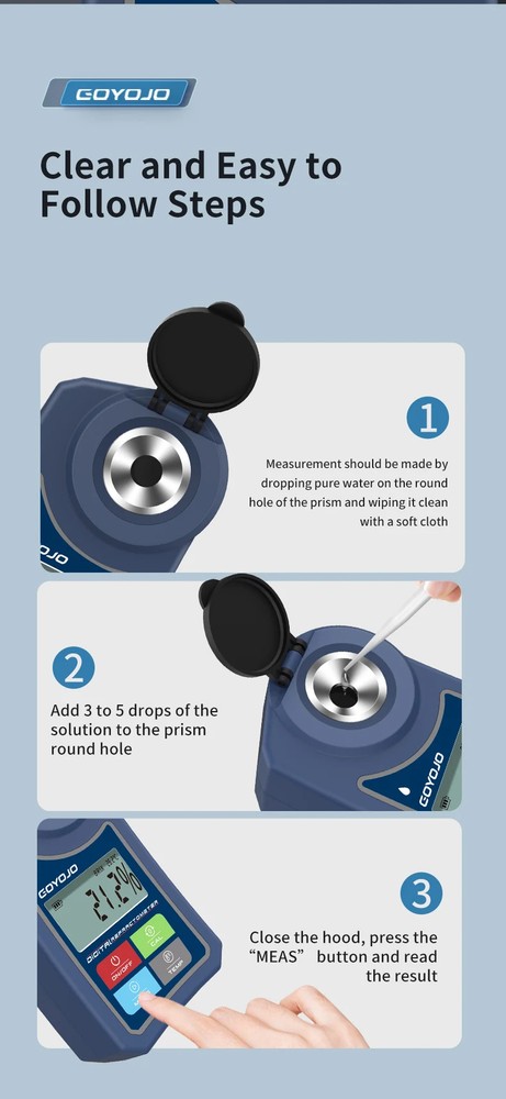 Digital Brix Refractometer Flagfront Brix Meter Sugar Fruits Refractometer 0-55%