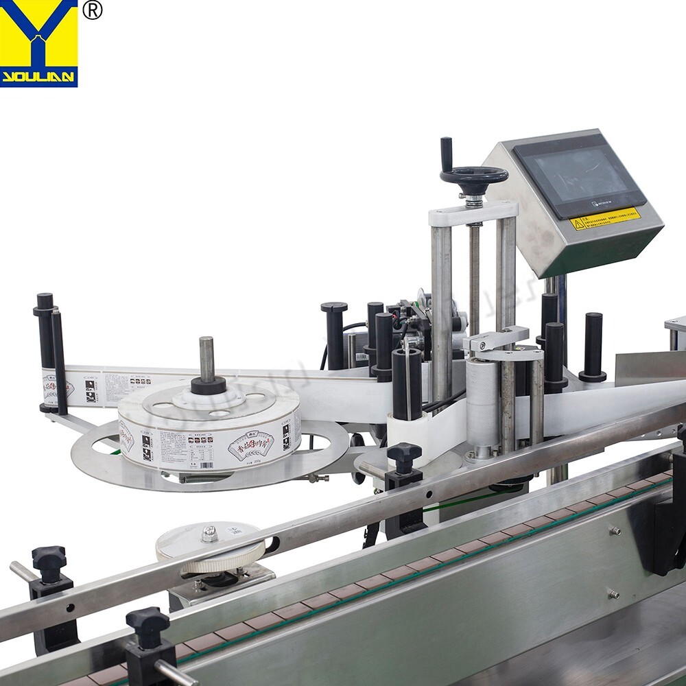 Fully automatic label machine for round bottles Wine Juice Bottle Labeling Machi