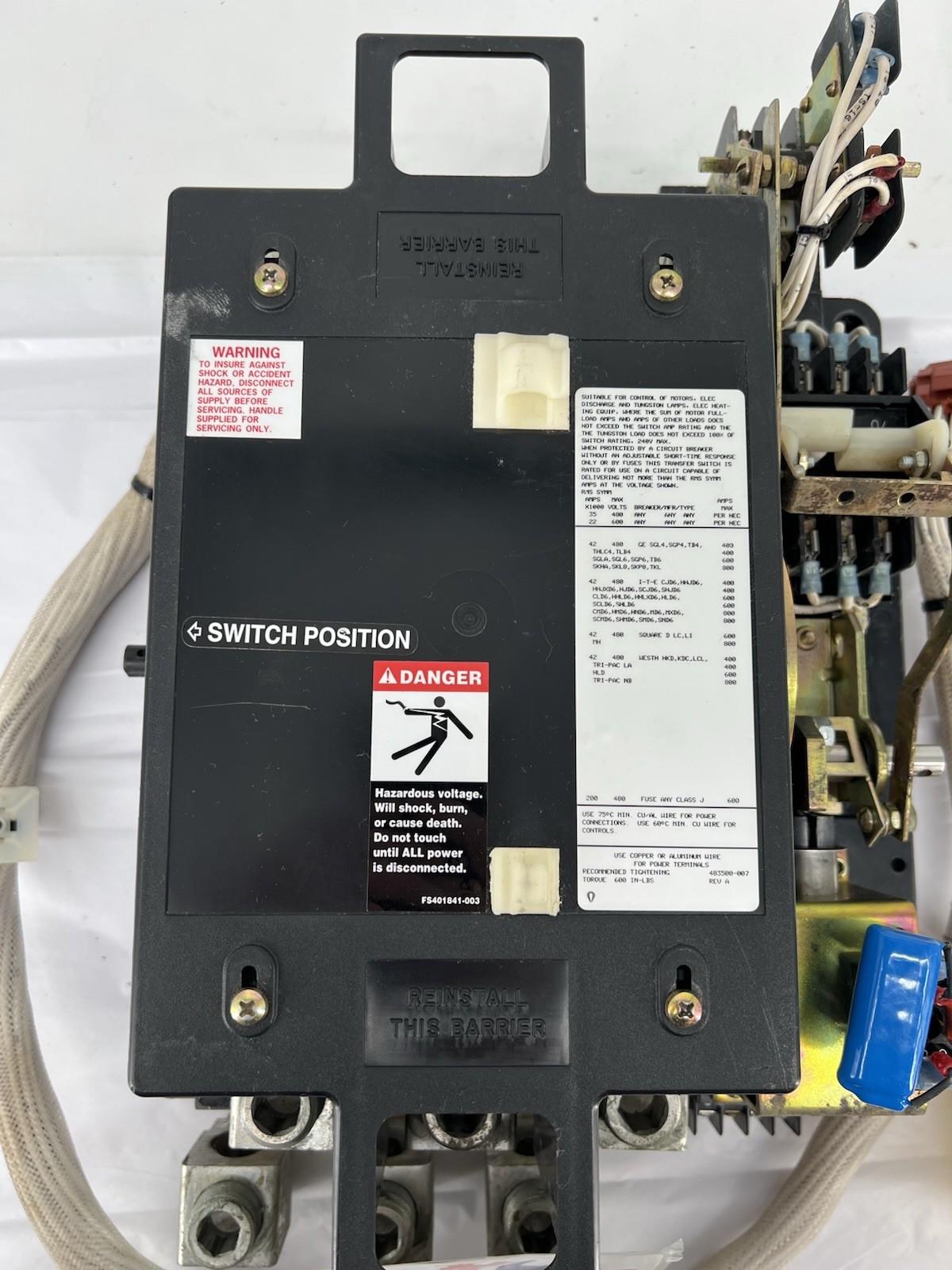 Asco 300 Series Automatic Transfer Switch, 3P, 22-35A, 3Ø, 480-600V, For Motors