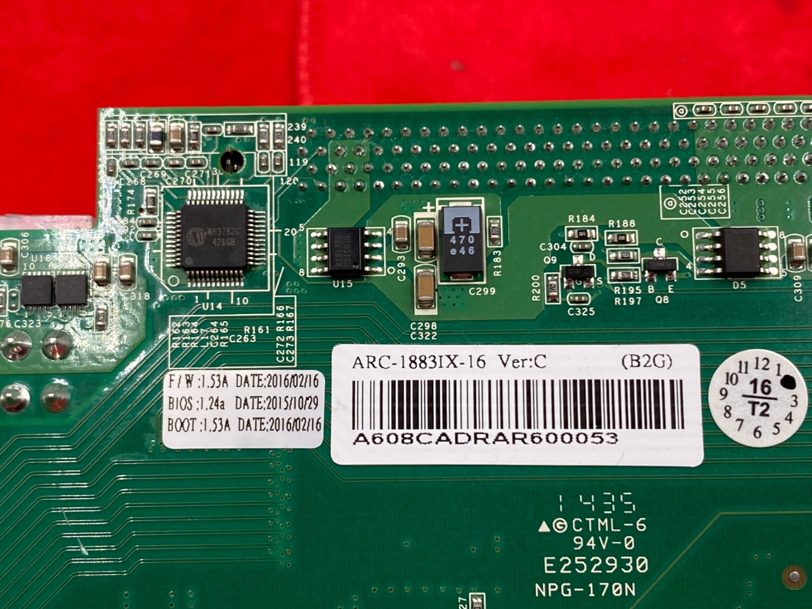 ARECA ARC-1883IX-16 SAS 12GB/S RAID CONTROLLER PCIE 3.0 X 8 LANES + 8GB CACHE