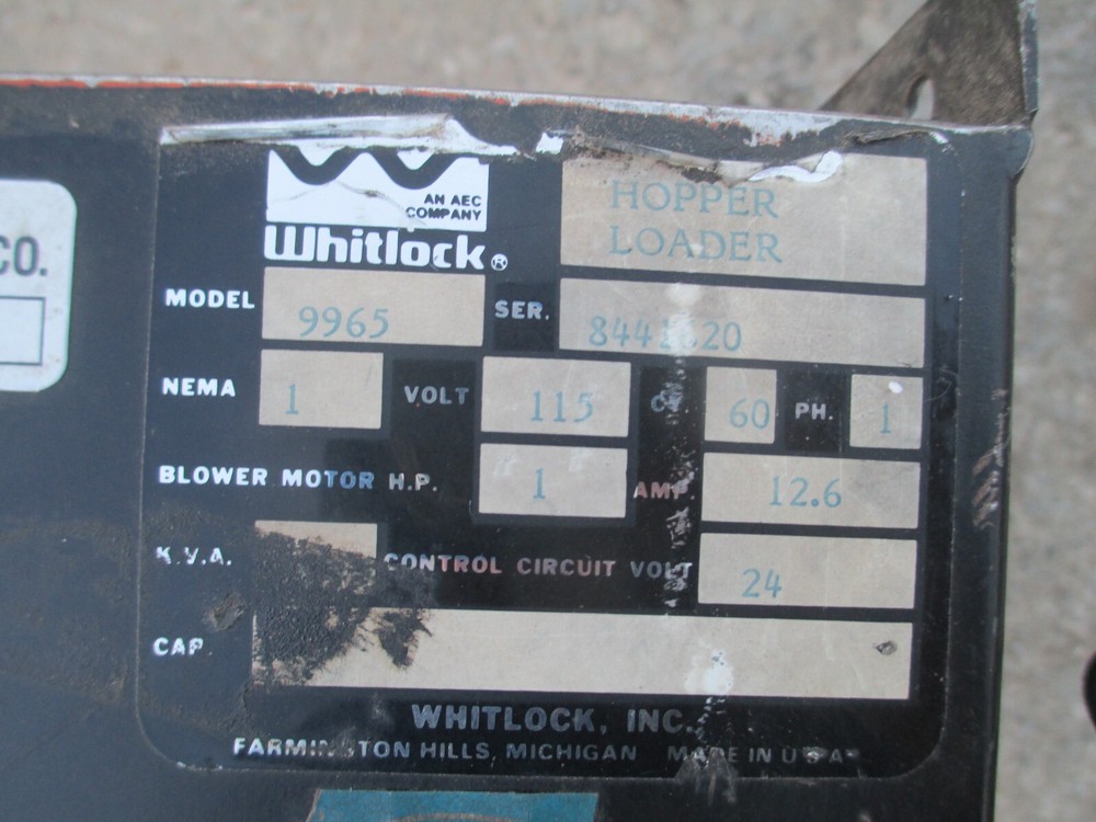 Whitlock Hopper Loader 9965 Power Up but Untested.